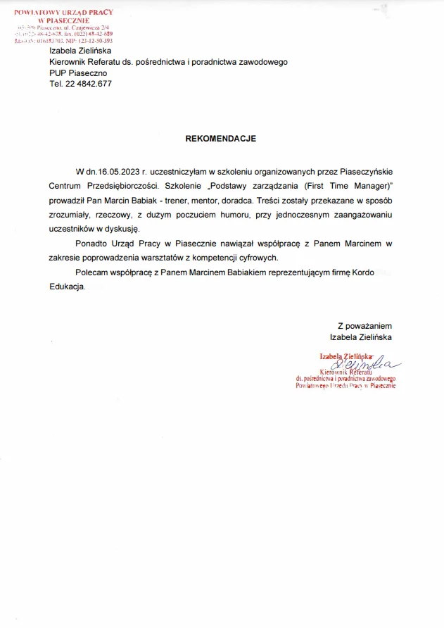 Logo Powiatowego Urzędu Pracy w Piasecznie